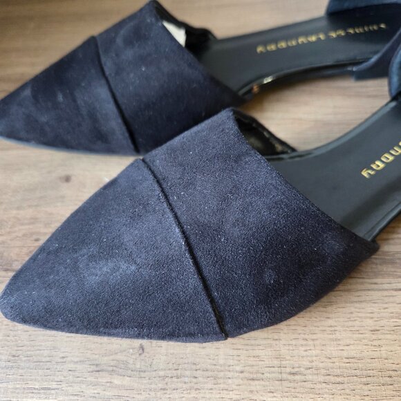 WORN ONCE CHINESE LAUNDRY EASY DOES IT D'ORSAY BLACK POINTY FLATS SIZE 10 - Picture 2 of 13
